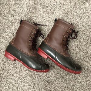 Khombu Weather Boots Leather and Rubber